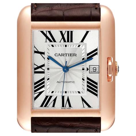 cartier 3507|Cartier Tank Anglaise XL Stainless Steel and 18k Rose Gold .